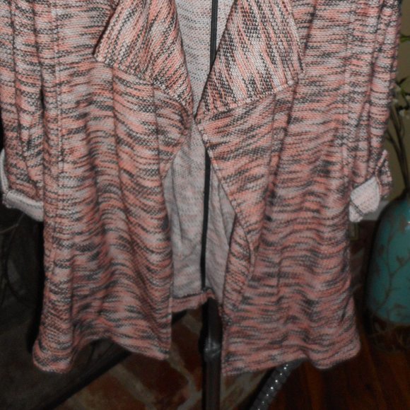 BOGO FREE, NWOT Bagatelle Knit pink & black slub blazer, size Small - Picture 7 of 8
